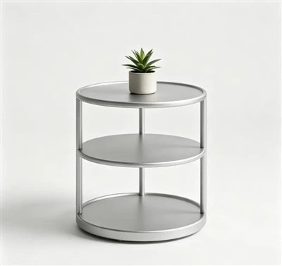 Stand minimalista tal-fjuri tal-aluminju